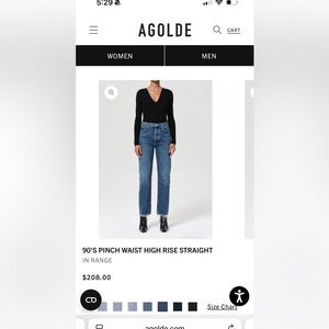 Agolde 90s pinch waist high rise straight